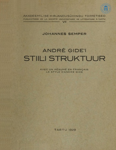 Andre Gide'i stiili struktuur