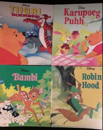 4 Disney miniraamatut
