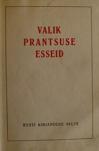 Valik prantsuse esseid