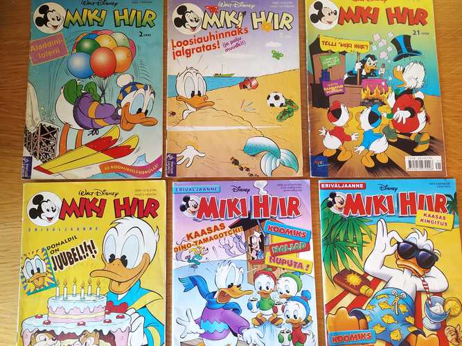 Koomiksid MIki-Hiir (erinevad aastad)