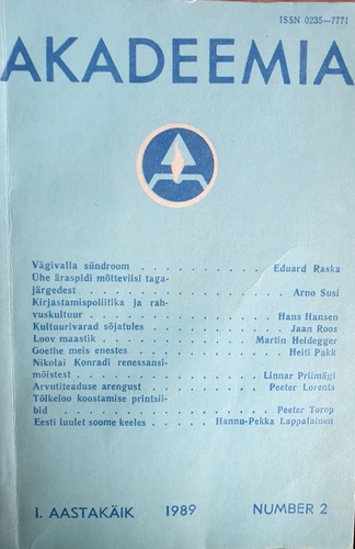Akadeemia I aastakäik 1989/2