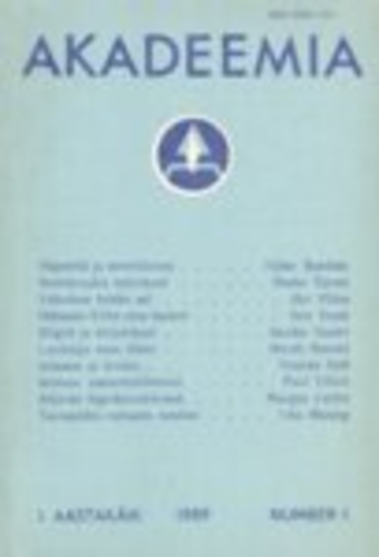 AKADEEMIA I aastakäik 1989/1