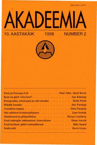 Akadeemia 2/1998