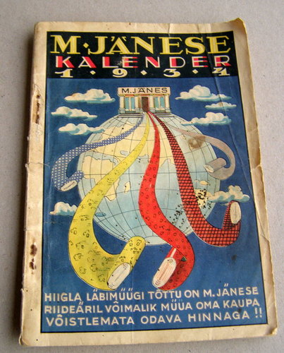 M. Jänes'e suuräri kalender 1934