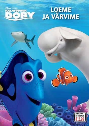 Kalatüdruk Dory. Loeme ja värvime