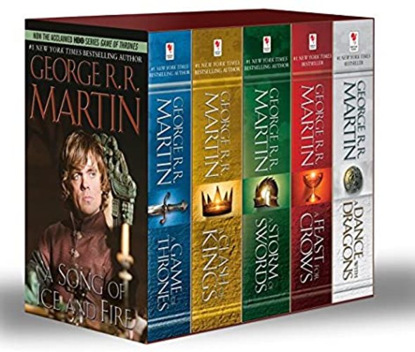 A Game of Thrones / A Clash of Kings / A Storm of Swords / A Feast of Crows / A Dance with Dragons