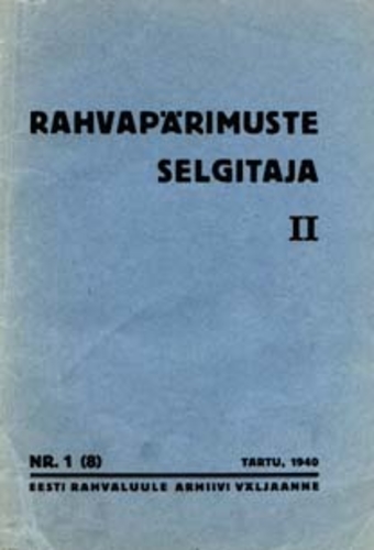 Rahvapärimuste selgitaja II