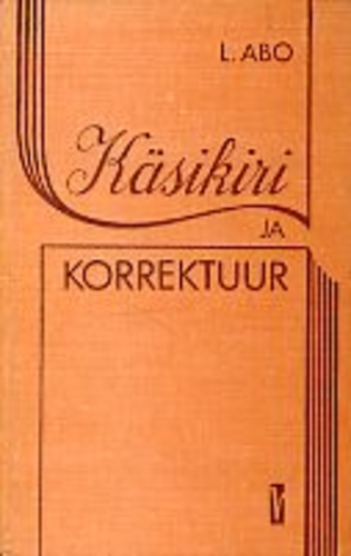 Käsikiri ja korrektuur