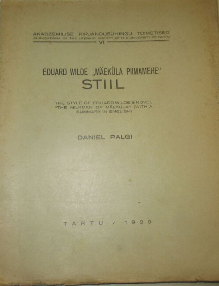 Eduard Wilde "Mäekül piimamehe" stiil.