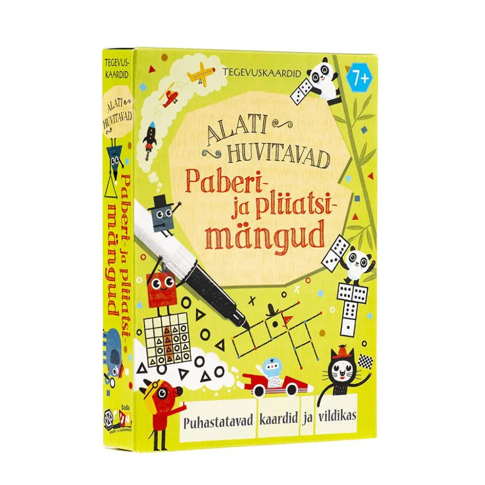 TEGEVUSKAARDID ALATI HUVITAVAD PABERI- JA PLIIATSIMÄNGUD